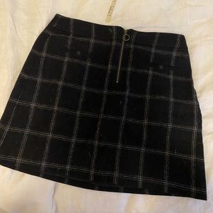 Madewell velvet black mini skirt